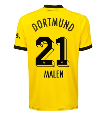 Borussia Dortmund Donyell Malen #21 Hjemmebanetrøje 2023-24 Kort ærmer